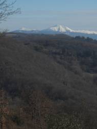 The view from La Rogaia towards the Appennine Mountains