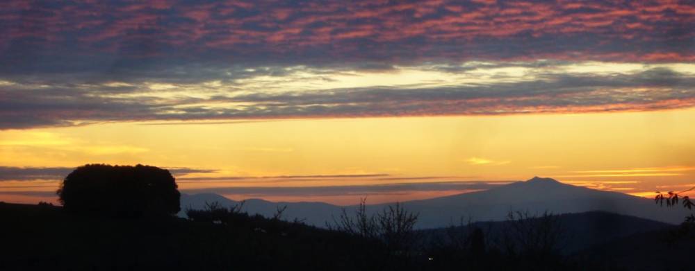 View from La Rogaia at sunset