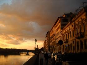 Evening at the Arno in Florence