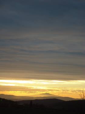 View from La Rogaia towards Monte Amiata