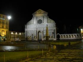 Florence - the Santa Maria Novella church by night