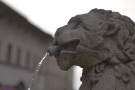 Assisi - the fountain on the main square