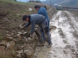 Rebuilding ancient stone walls